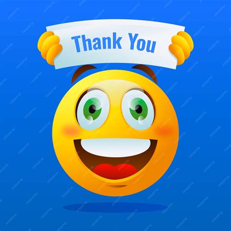 Premium Vector | Thank you emoji illustration