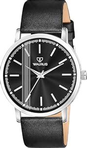 Buy Walrus Black Dial Analog Wrist Watch for Men | Silver Case | Black ...