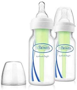 Dr. Brown's Natural Flow Options Bottle 2 Oz with (Pack of 2, White ...