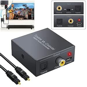 Microware Digital 2-Way Coaxial/Toslink Audio Converter SPDIF Signal ...