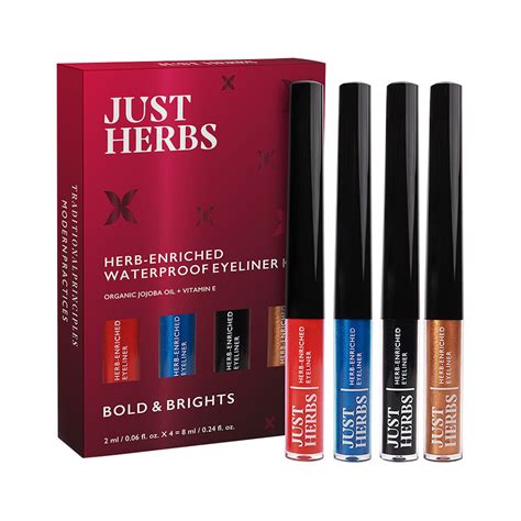 Buy Just Herbs Herb Enriched Waterproof Eyeliner Kit - Bold & Brights ...
