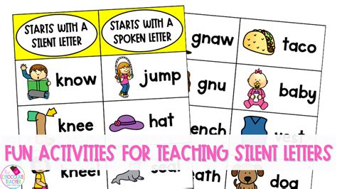 Teaching Silent Letters with Fun Activities for the Primary Grades