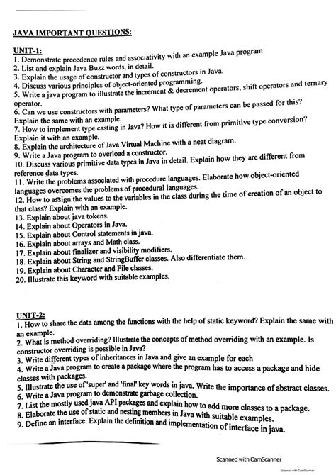 Object Oriented Programming through Java R19 - IMP Q - Electronics and ...