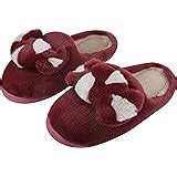 Buy Irsoe Women Solid Rabbit Velvet Anti-Slip Soft Bottom Slippers Wool ...
