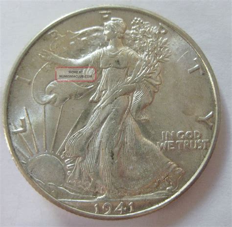 1941 D Walking Liberty Silver Half Dollar Choice Bu A168