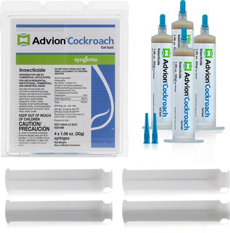 Brandclub - Advion Cockroach Gel Bait, 4 Tubes x 30-Grams, 4 Plunger ...