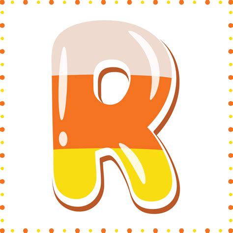 Halloween English Alphabet letter R drawing 27876996 Vector Art at Vecteezy