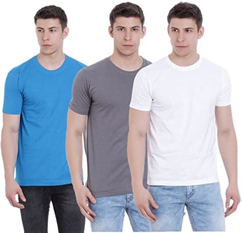 Buy FAB69 Solid Men's Round Neck Half Sleeve Cotton Plain Crescendon ...