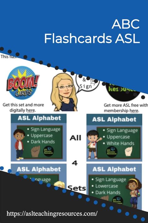 the abc flashcards asl poster shows how to use each language in ...