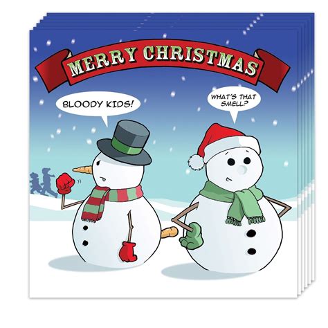 Pack of 12 Funny Christmas Cards Pack. Xmas Multipack. Funny Cards ...