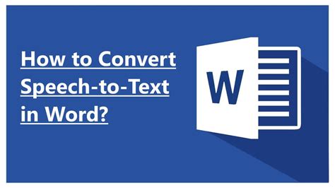 How to Convert Speech to Text in Word? A step-by-Step Guide