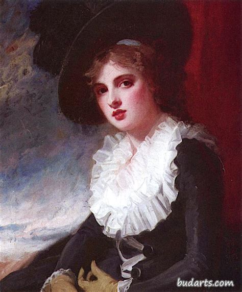 艾玛·哈特，后来的汉密尔顿夫人的肖像 - 乔治·罗姆尼 - 画园网