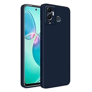LIRAMARK Silicone Soft Back Cover Case for Infinix Hot 12 Play (Blue ...