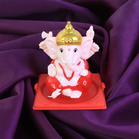 Decorative Small Lord Ganesh Idol In Transparent Case – DeoDap
