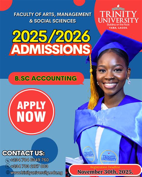 Trinity University Yaba – BSc Accounting Admission 2025/26 | Apply Now ...