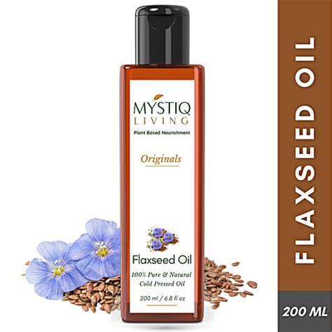 Buy Mystiq Living Flax Seed Oil [ Alsi Tel ] with Omega - 3 for Healthy ...