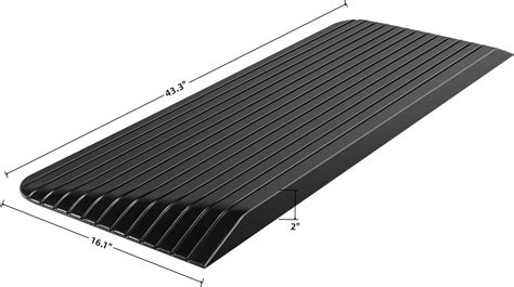 Buy ZOTORUN Rubber Threshold Ramp 2 Rise Heavy Duty Curb Ramp ...
