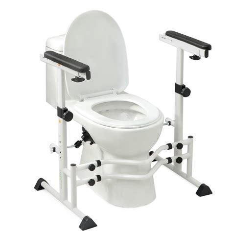 Oasisspace Toilet Safety Rails Stand Alone Toilet Rail 350lbs ...