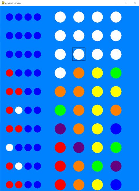 Mastermind Colors. Code Complet Python 的图像结果
