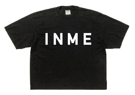 INME テキストロゴ 後染めドロップショルダーT | INME