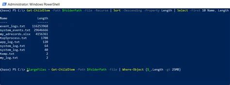 PowerShell Script Get List of Files and File Size in a Directory 的图像结果
