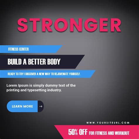 Fitness center promotion build a better body | Premium PSD