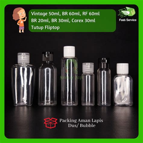 Jual Botol 60ml Clear Fliptop N18 Baru Plastik Bagus Tebal Packaging ...