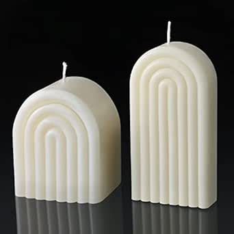 2 Pcs Arch Shaped Candles Geometric Scented Aesthetic Candle Geometric ...