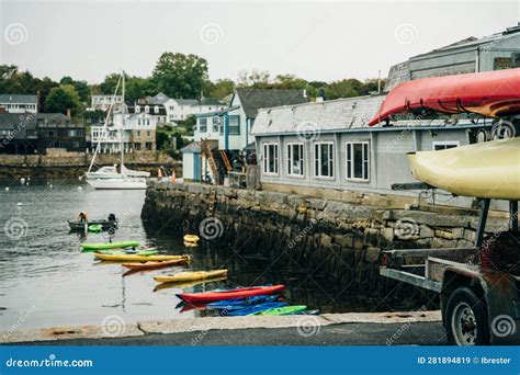 Rockport, Massachusetts, USA - August 2022. Small Fishing Village on ...