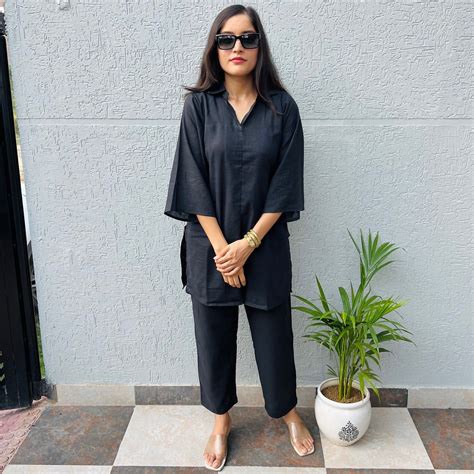 Black Organic Cotton Cord Set – Label Krisha