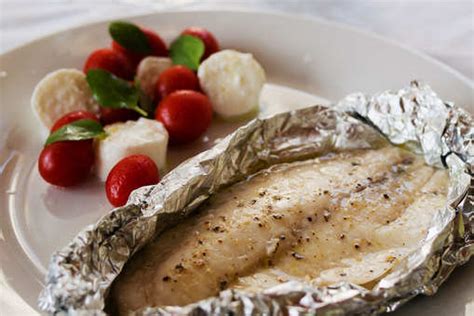Pan-Seared Fish with Caprese Salad, Mozzarella and Tomato Recipe: How ...