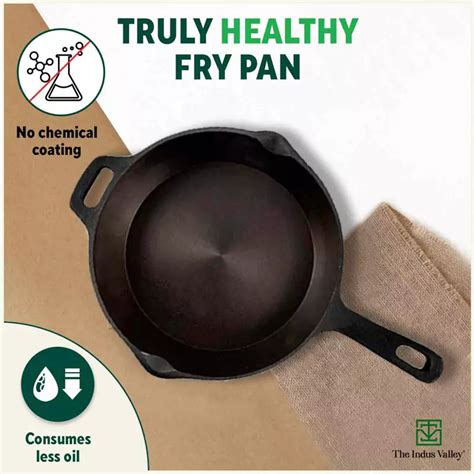 Super Smooth Cast Iron Frypan, Pre-seasoned, Nonstick, 100% Pure,Toxin ...