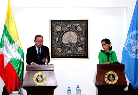 MYANMAR-NAY PYI TAW-BAN KI-MOON-AUNG SAN SUU KYI-PRESS