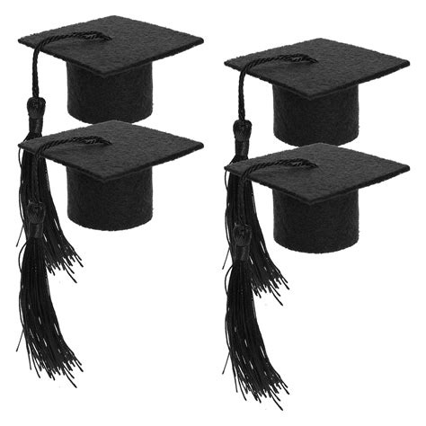 UPOUART 4Pcs Mini Graduation Caps for Graduation Party Favors Black Felt Square Shape - Walmart.com