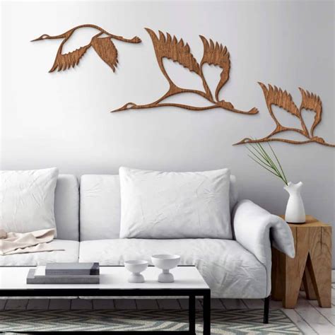 Wood - Birds 02 - mahogany | wall-art.com