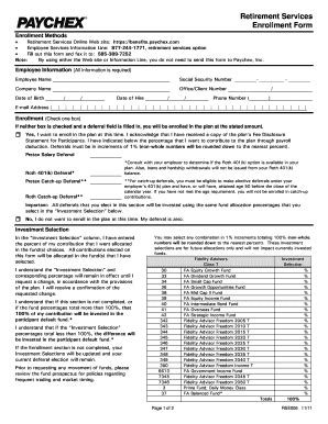 Retirement Services Enrollment Form - Fill Out, Sign & Share Online ...