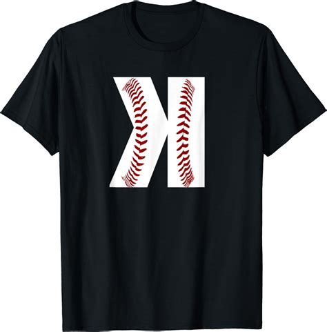Amazon.com: Boys Pitcher Backwards K Baseball Stitches Graphic Art Gift ...