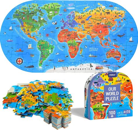 Mideer 100Pcs Jigsaw Puzzles Kids Ages 4-8, Floor Puzzles for Ages 6-8 ...