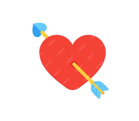 Premium Vector | Heart with arrow vector isolated icon. heart with ...