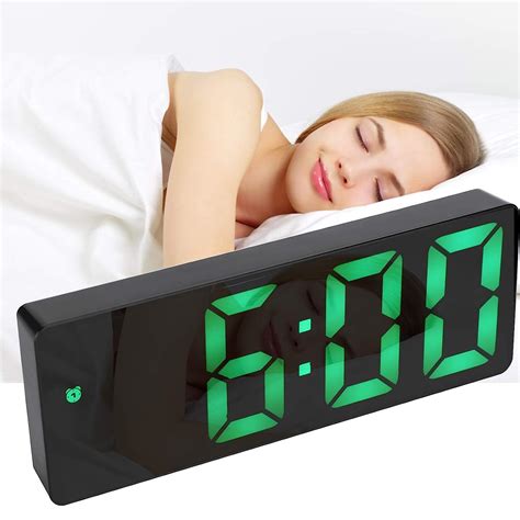 Buy Electronic Large Number LED Display Mirror Digital Alarm Clocks ...