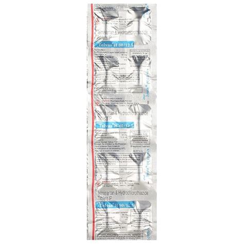 Telvas H 80/12.5 - Strip of 10 Tablets : Amazon.in: Health & Personal Care
