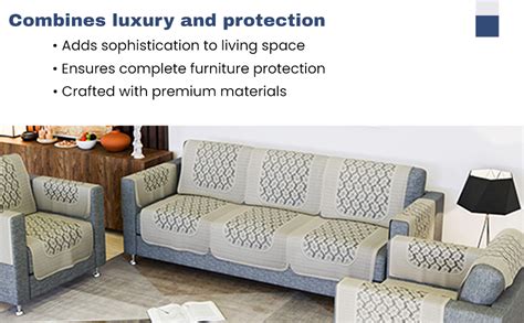 Kuber Industries Circle Design Cotton Sofa Cover 3 Seater and 2 Seater ...