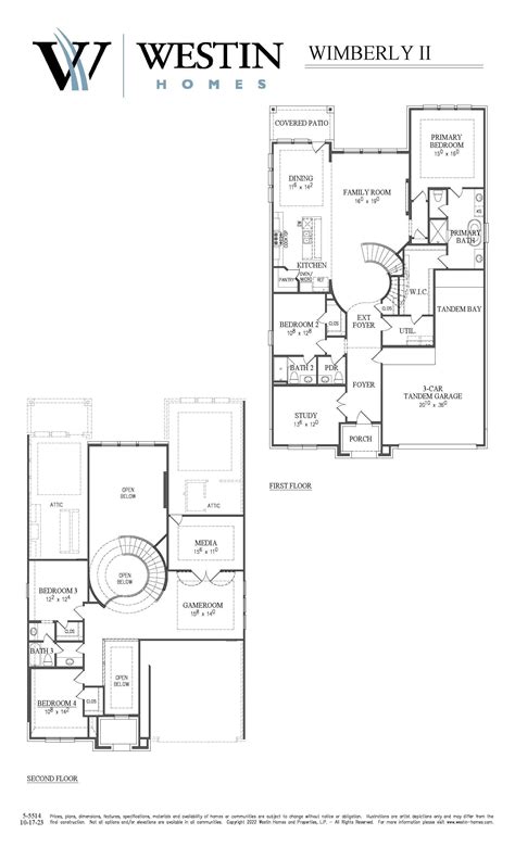 Westin Homes Austin The Wimberly II Floor Plan 60 Plan at Lakeside At ...