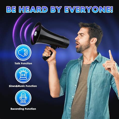 UZOCHI 20 Watt Rechargeable Megaphone Bullhorn India | Ubuy