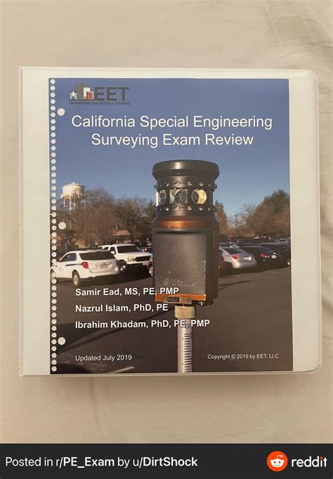 Selling EET California Surveying Binder for $150. Located in Southern ...