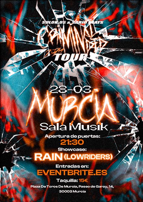 SOLO K.OS & SABIO BEATS: CRIMINAL MINDED TOUR (MURCIA), Sala MUSIK ...