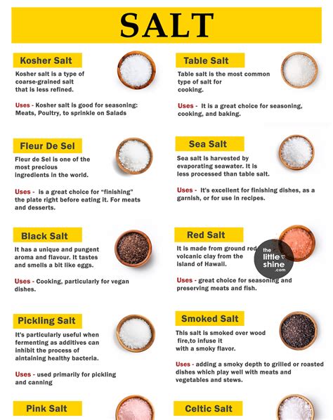 12 Different Types of Salt and How to Use Them - The Little Shine