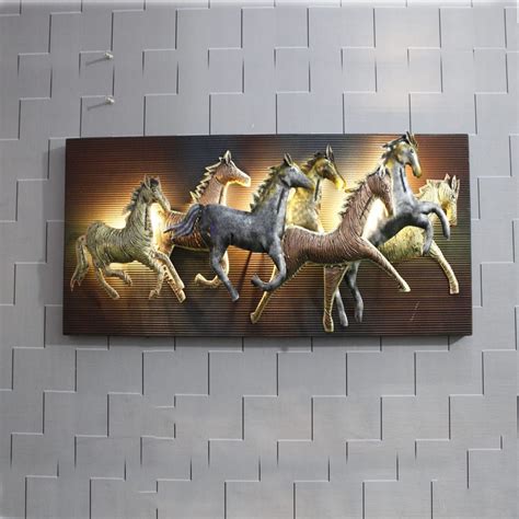 Metallic Horse Panel (5ft.x2ft.) - Punam Metalcrafts