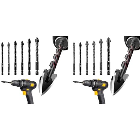 Serplex® 12PCS Drill Bit Set 6mm-12mm Masonry Tungsten Carbide Univers ...