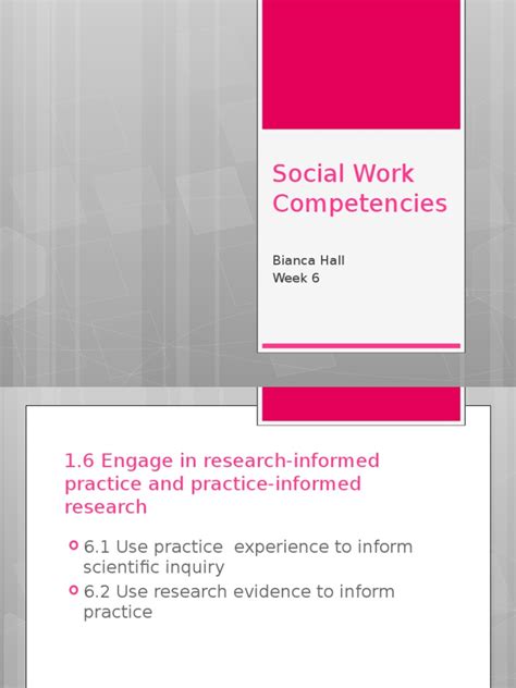 Social Work Competencies 6 | PDF